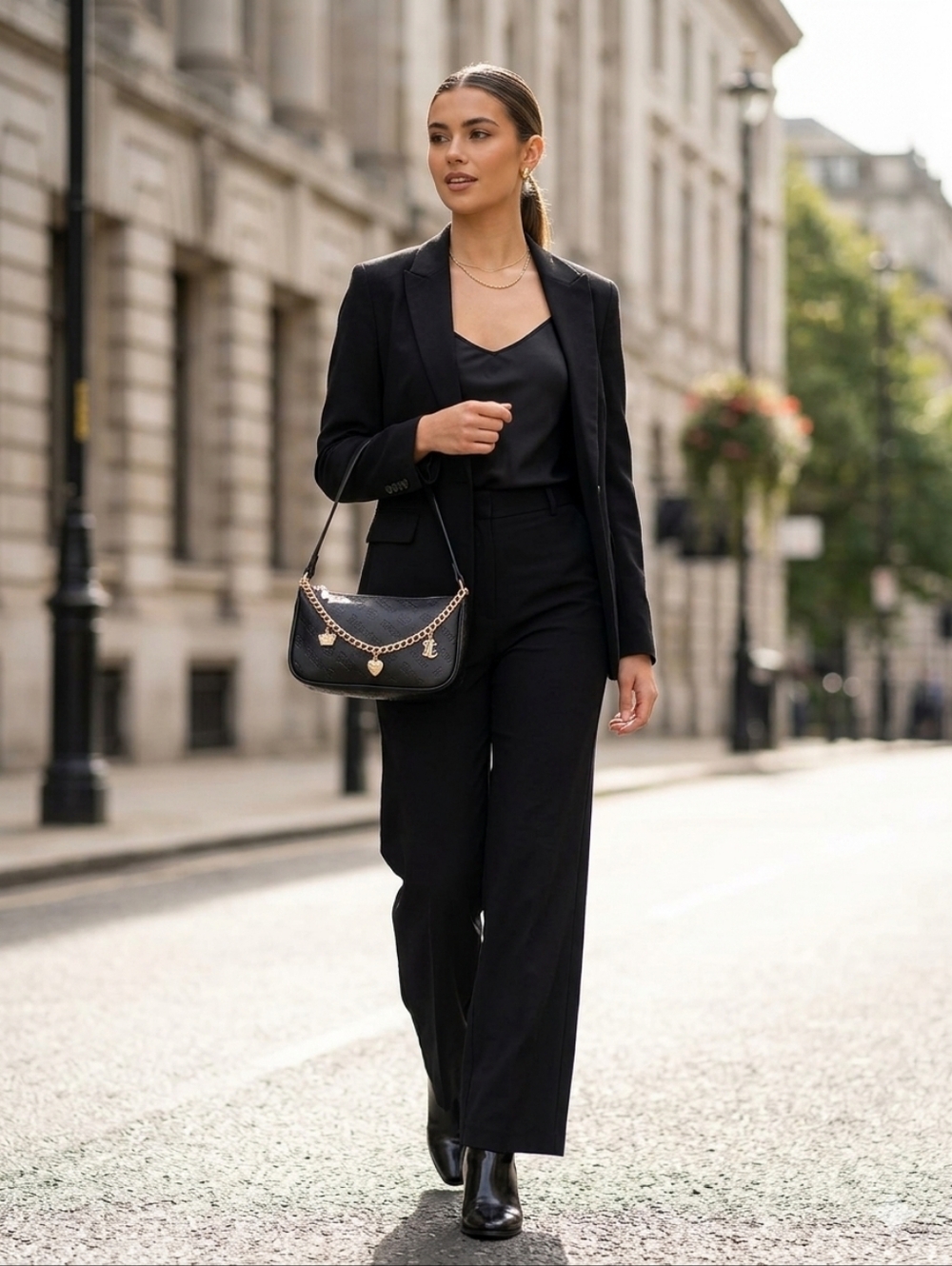 JUICY COUTURE Not Your Babe Shoulder Bag in Liquorice